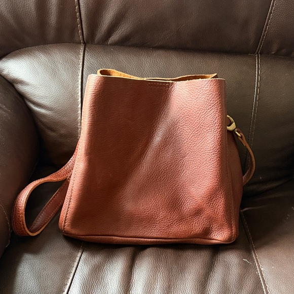 Portland Leather Handbags - Portland Leather Brown Leather Shoulder Bag